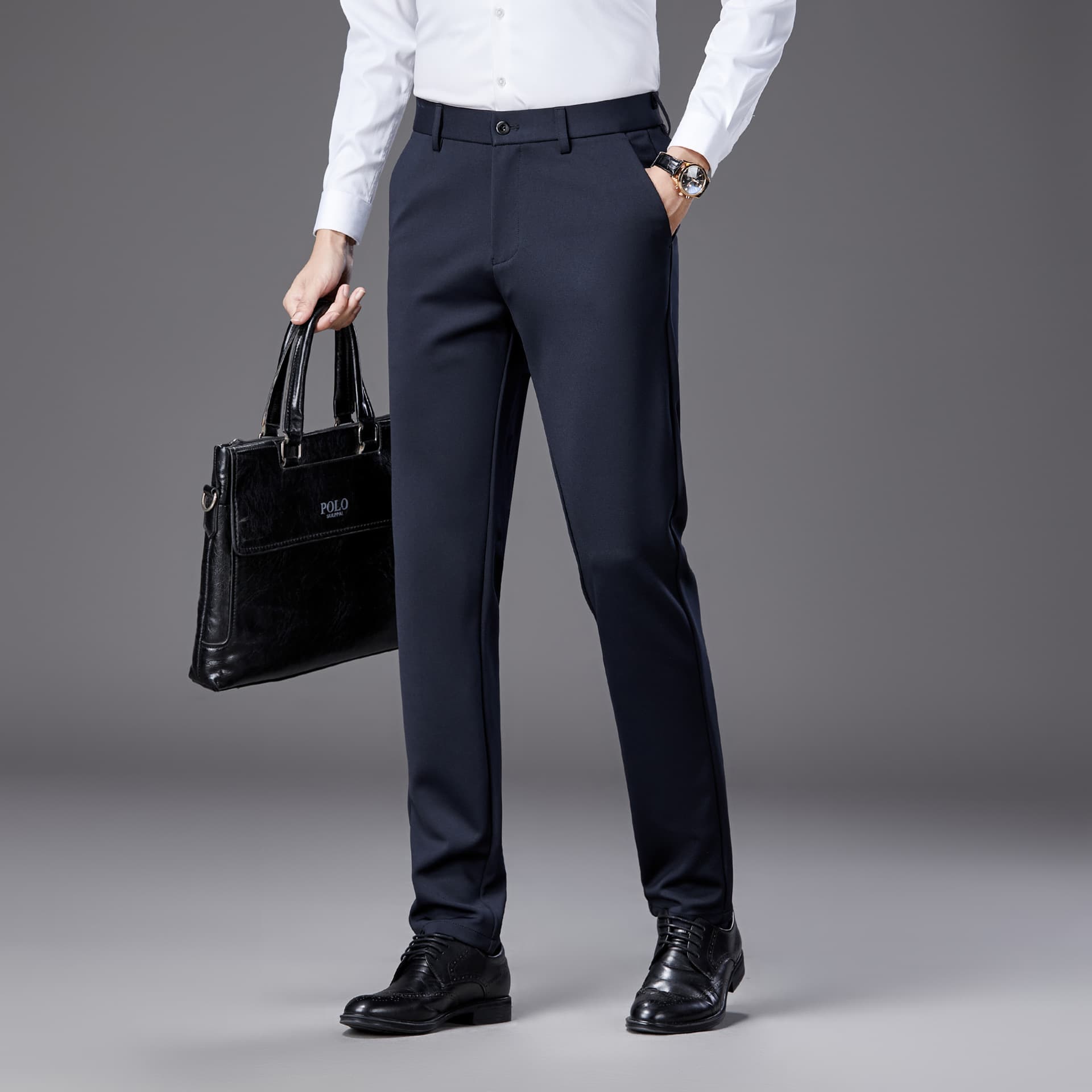 Ice Silk Stretch | Men's Casual Pants Summer Thin Quick-Dry Straight Loose Men's Business Dress Pants Wrinkle-Free