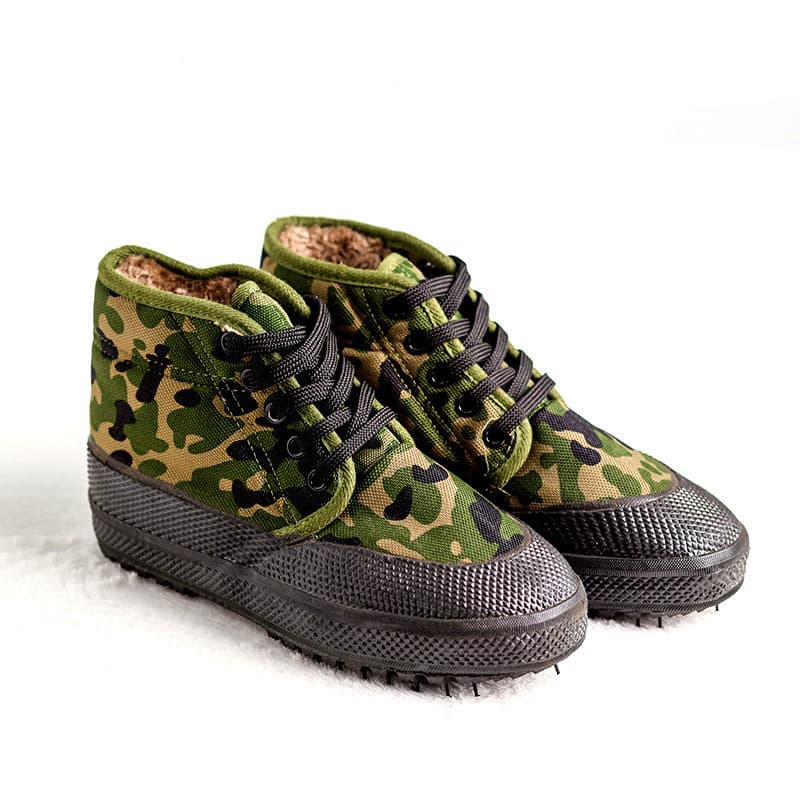 Factory Wholesale Labor Protection Cotton Shoes, Anti-slip, Wear-Resistant, Warm Work Shoes for Construction and Farm, High-Top Cold-Proof Rubber Shoes (Northeast Style)