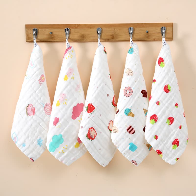 Manufacturer Wholesale of Six-Layer High-Density Washed Seersucker Towels for Baby Face and Mouth Wiping