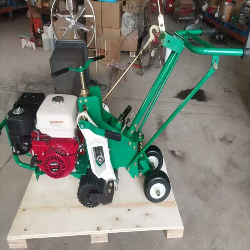 Supply hand-pushed gasoline turf cutter, factory price sales for turf cutting machine