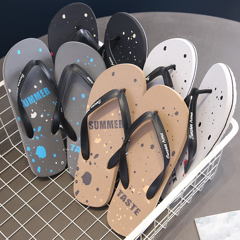 Men's Summer Non-Slip Casual Sandals, Outdoor Flip-Flops, Fashionable Thong Sandals for Beach Wear