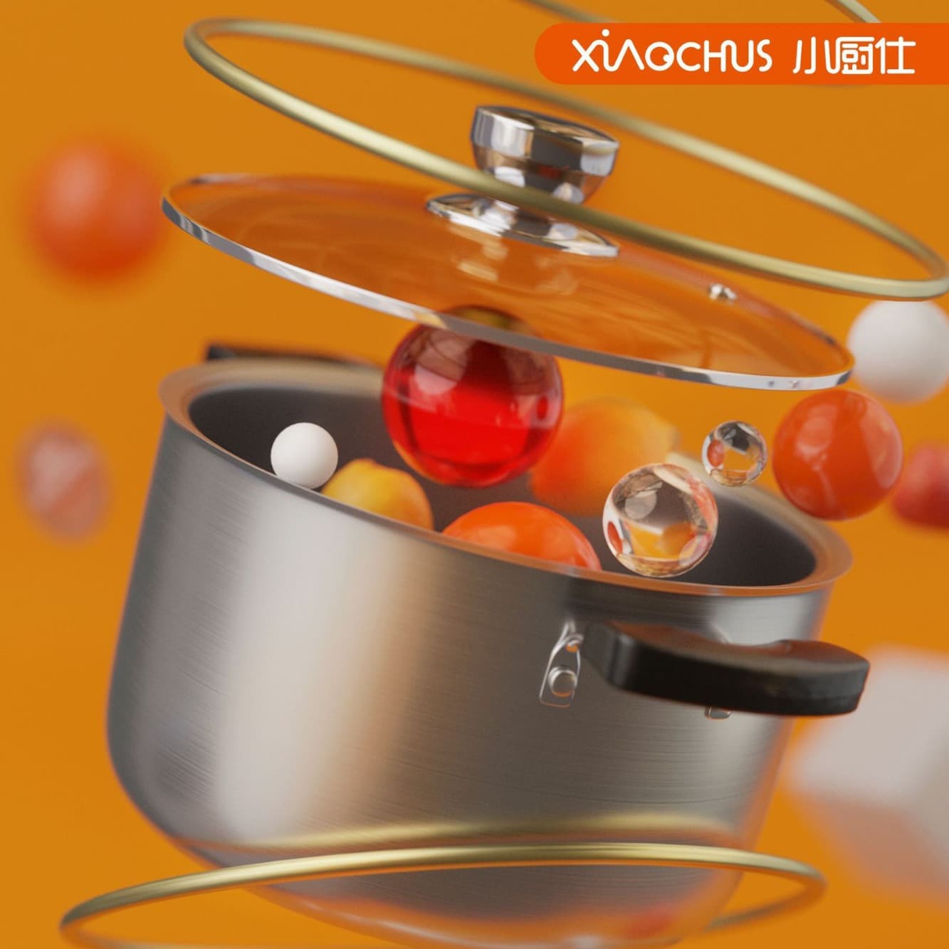 Xiaochushi Stainless Steel Royal Soup Pot, Korean-style Double Handle Home Induction Cooker Soup Pot, Gift for Advertising Promotions