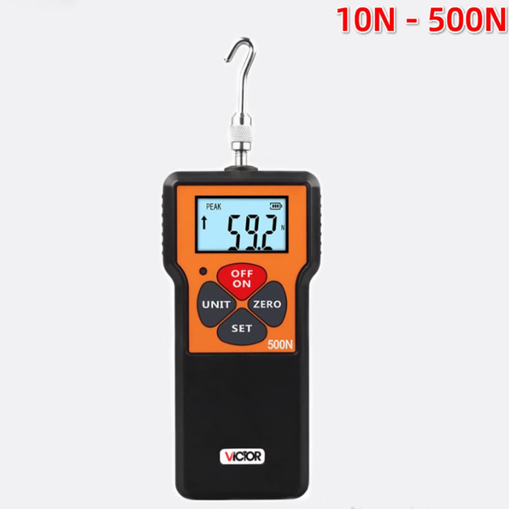 VICTOR 10N to 500N Handheld Digital Push-Pull Force Gauge.