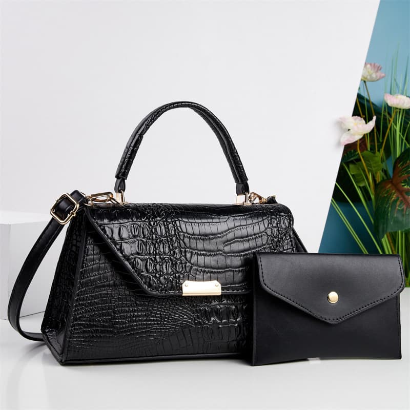 Two-piece letter bag crocodile pattern handbag crossbody bag versatile shoulder bag cross-border bags bag summer women