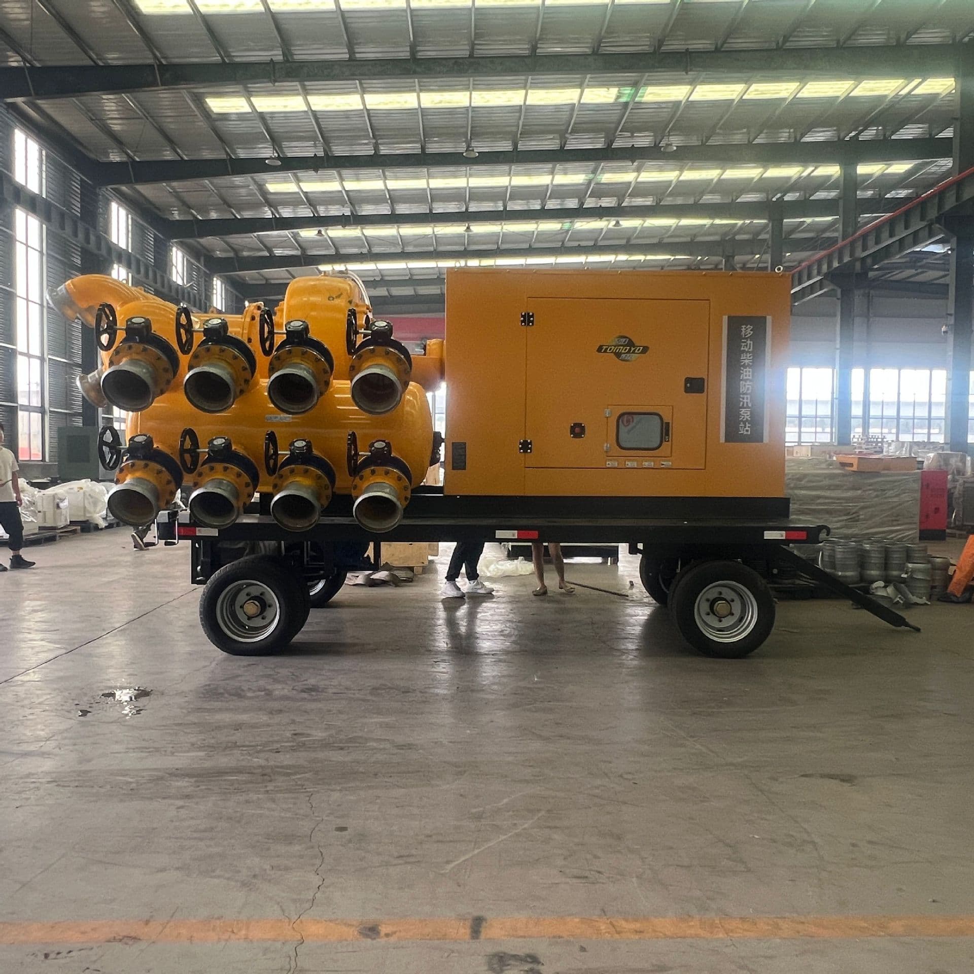 Daze Power Factory 2000 Cubic Meter Diesel Mobile Pump Station for Flood Control and Drainage 3000 Cubic Meters 4000 Cubic Meters 5000 Cubic Meters