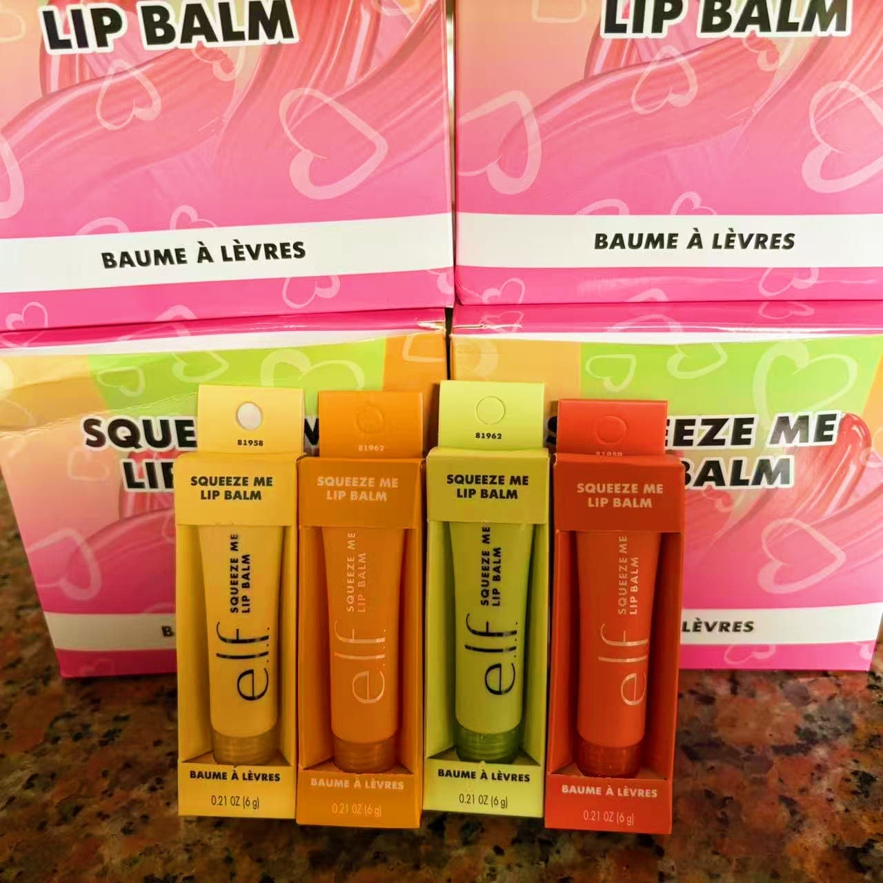 e.l.f. In Stock Squeeze Me Tinted Lip Balm Moisturizing Hydrating Lip Primer Fruit Flavor Lip Gloss