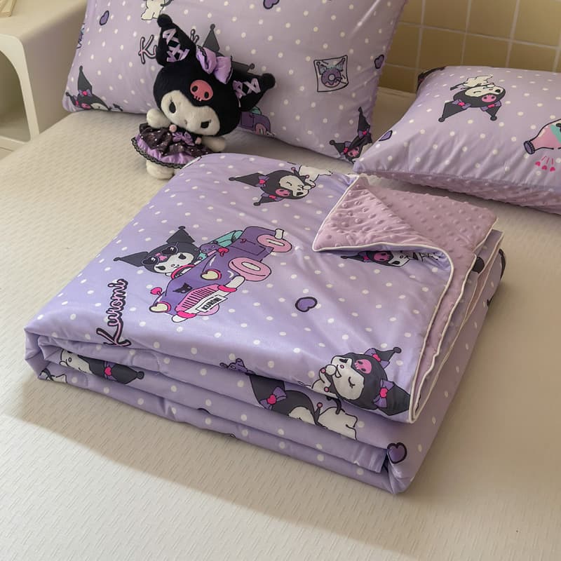 New Class A Sanrio Cool-Touch Silk Printed Summer Cooling Quilt, Cartoon Air Conditioning Duvet, Student Dormitory Single/Double Lightweight Quilt