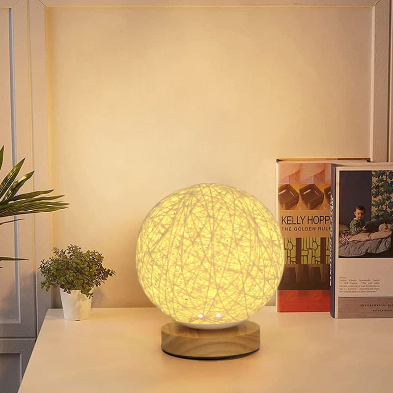 Sepak takraw lamp desk starry night light atmosphere lamp children's gift usb table lamp bedroom sesame ball LED night light