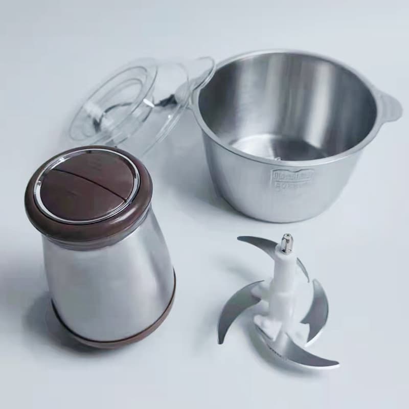 Stainless steel meat grinder, juice, meat, stuffing, garlic, small household meat grinder, 2L electric meat grinder wholesale