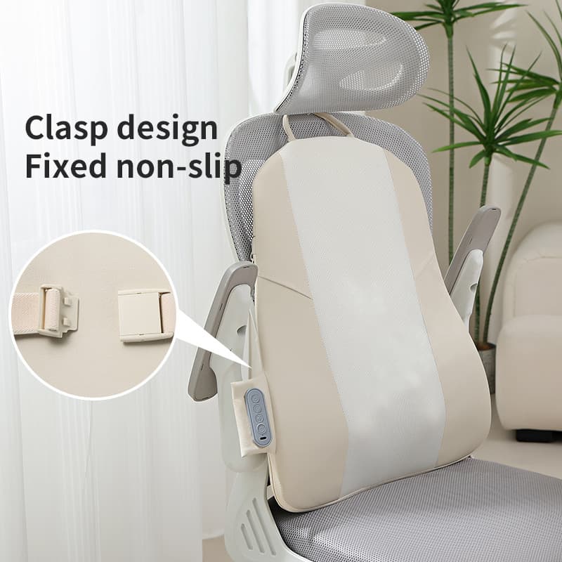 Massage Lumbar Support Wireless Heating Vibration Waist Pillow Back Massage Pillow Car Lumbar Support Cushion Massage Pad