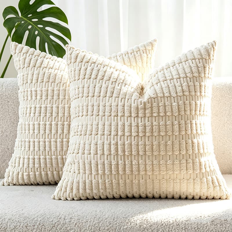 Shengdu Cross-Border Corduroy Pillow Cover Without Insert, Solid Color Pillow Cover for Office and Living Room, Single-Sided Bed Backrest Cushion
