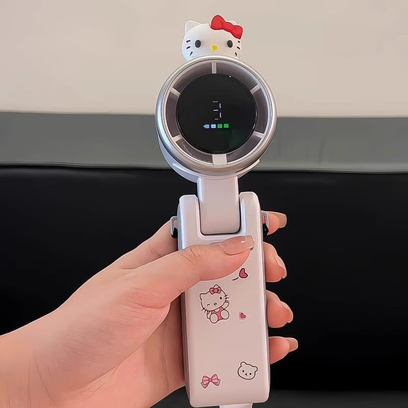Hello Kitty Turbo Fan Student Classroom Silent Handheld Small USB Fan Outdoor Portable Cooling Fan