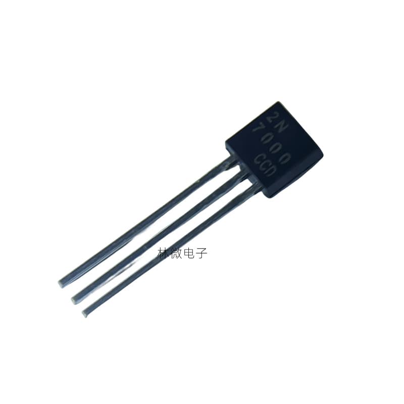 Transistor 2N7000 through-hole TO-92 low-power N-channel MOSFET, 0.3A 60V