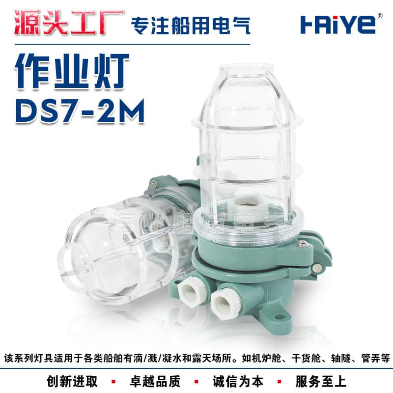 Marine engineering plastic incandescent operating lamp DS7-2M suction lamp type outdoor deck lighting 220V 60W