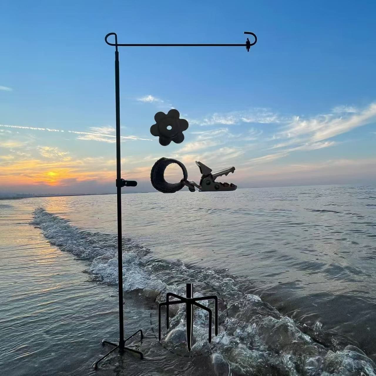Cross-border flagpole style beach pole 39/50 hanging flag windproof