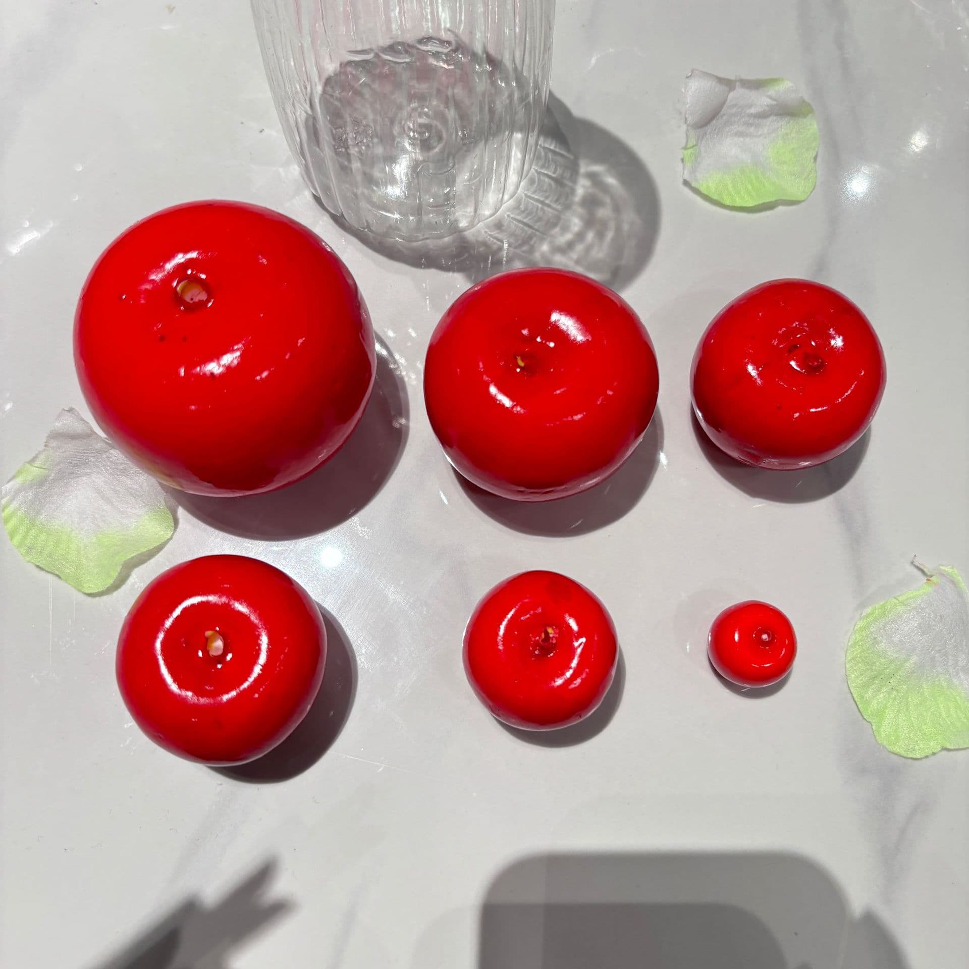 Artificial Red Apple Fruit Model Christmas Vine Wall Hanging Decor Fake Fruit Accessories Sugar-coated Haws Stick