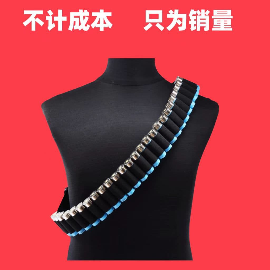 Outdoor sports convenient hunting diagonal span 12G bullet belt tactical 27-hole shotgun containment CS field holster in stock