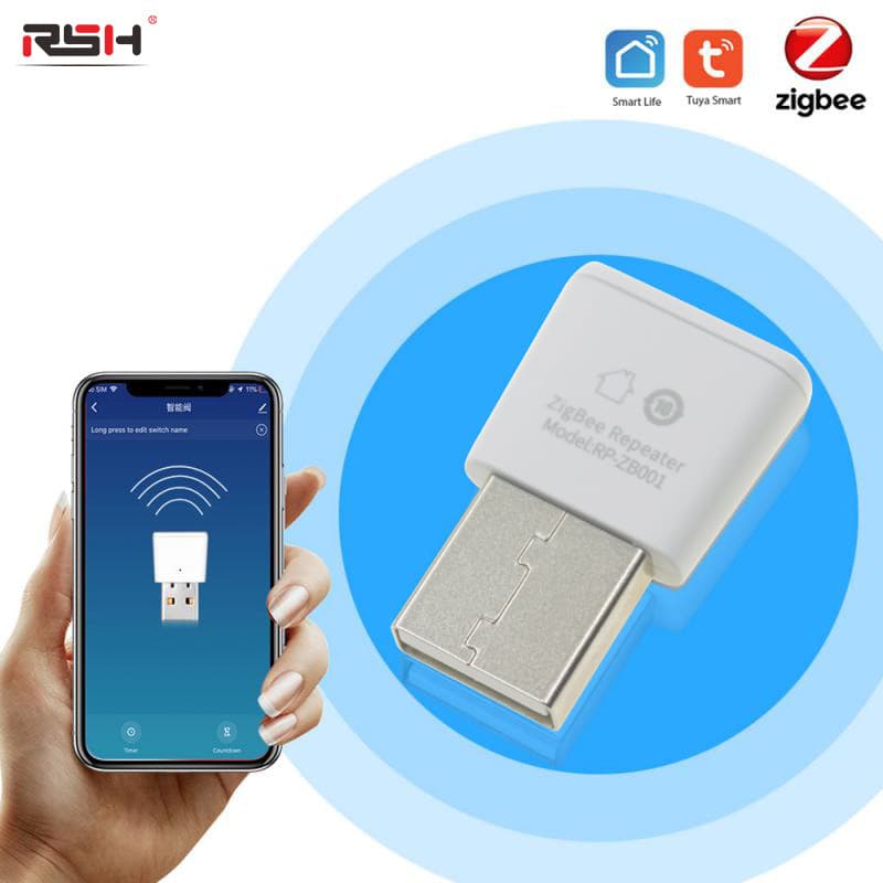 Smart Wireless Zigbee Signal Amplifier Wall-Piercing USB Receiver Enhancer Graffiti Zigbee Relay Receiver Extender