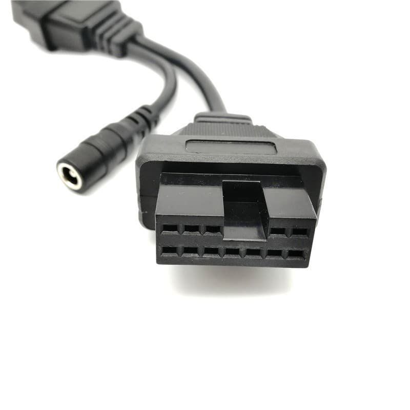 Mitsubishi 12Pin to 16 Pin OBD2 Cable Car Adapter Cable for Mitsubishi