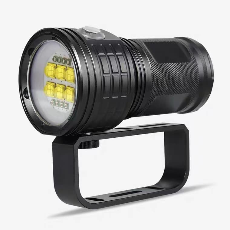 LED shooting diving flashlight 3 light source night diving underwater photography fill light waterproof lighting flashlight