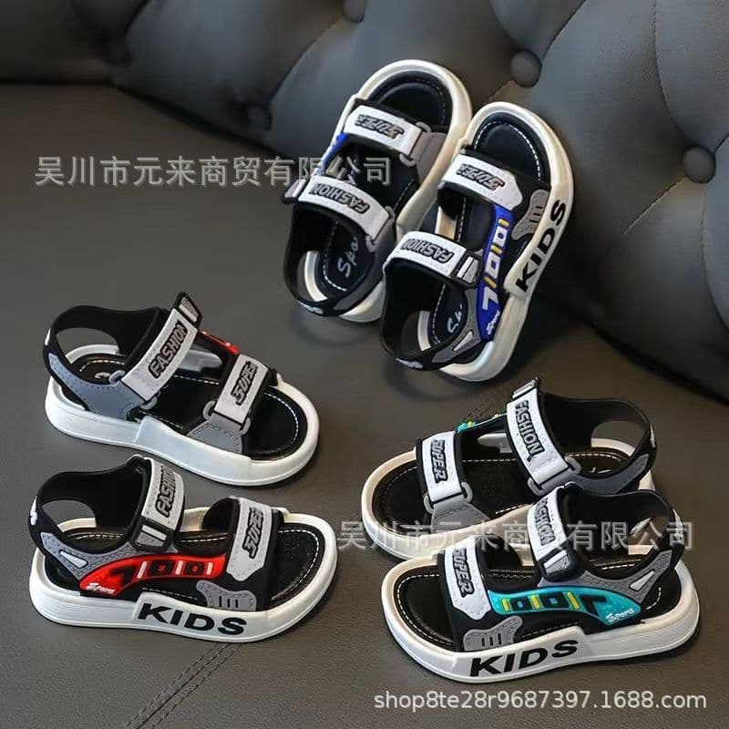2026 New Summer Children's Sandals, Soft Sole, Slip-resistant, Lightweight, Breathable, Boys' PVC Kids' Sandals for Students