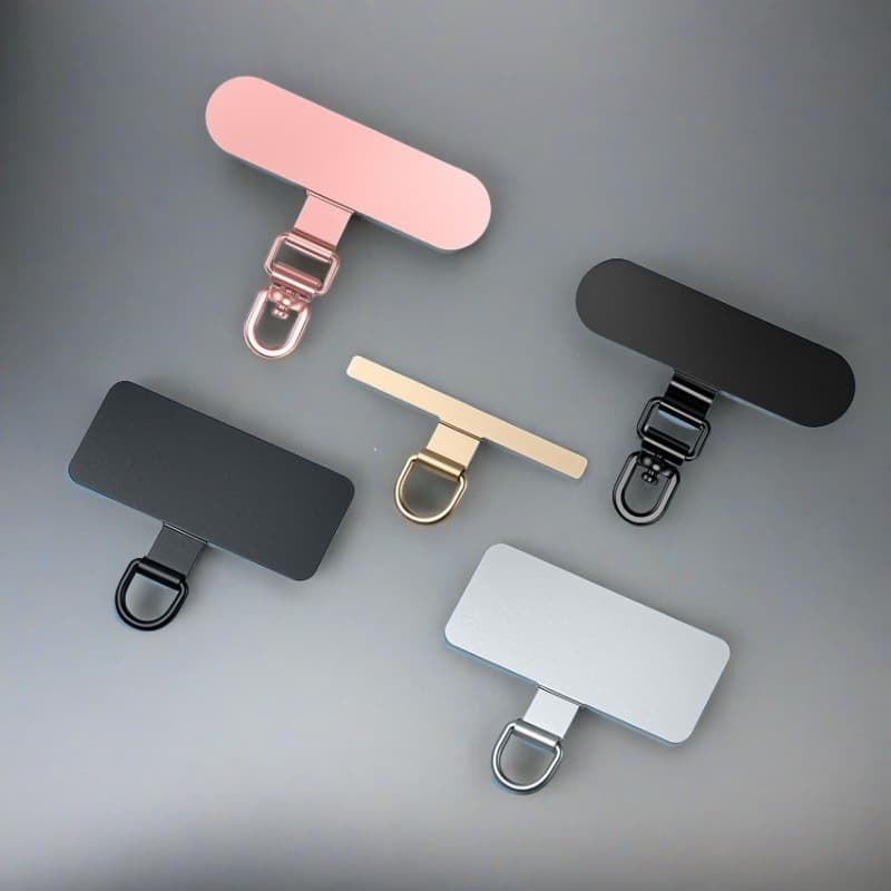 Ultra-Thin Stainless Steel Phone Stand Lanyard Metal Back Clip Connection Disc 360 Rotating Hanging Prevent Loss Sticker