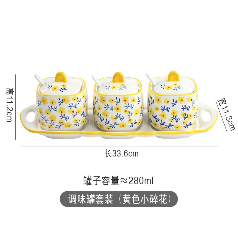Adorable Floral Ceramic Dinnerware Set, High-Aesthetic Home Bowl and Plate Set, Under-glaze Color Deep Plate, Soup Noodle Bowl, Flower-Shaped Rice Bowl