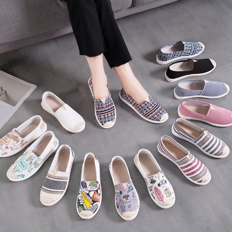 Old Beijing Cloth Shoes Women's Flat Loafer Fisherman 2021 New Korean Style White Casual Canvas Shoes for Women