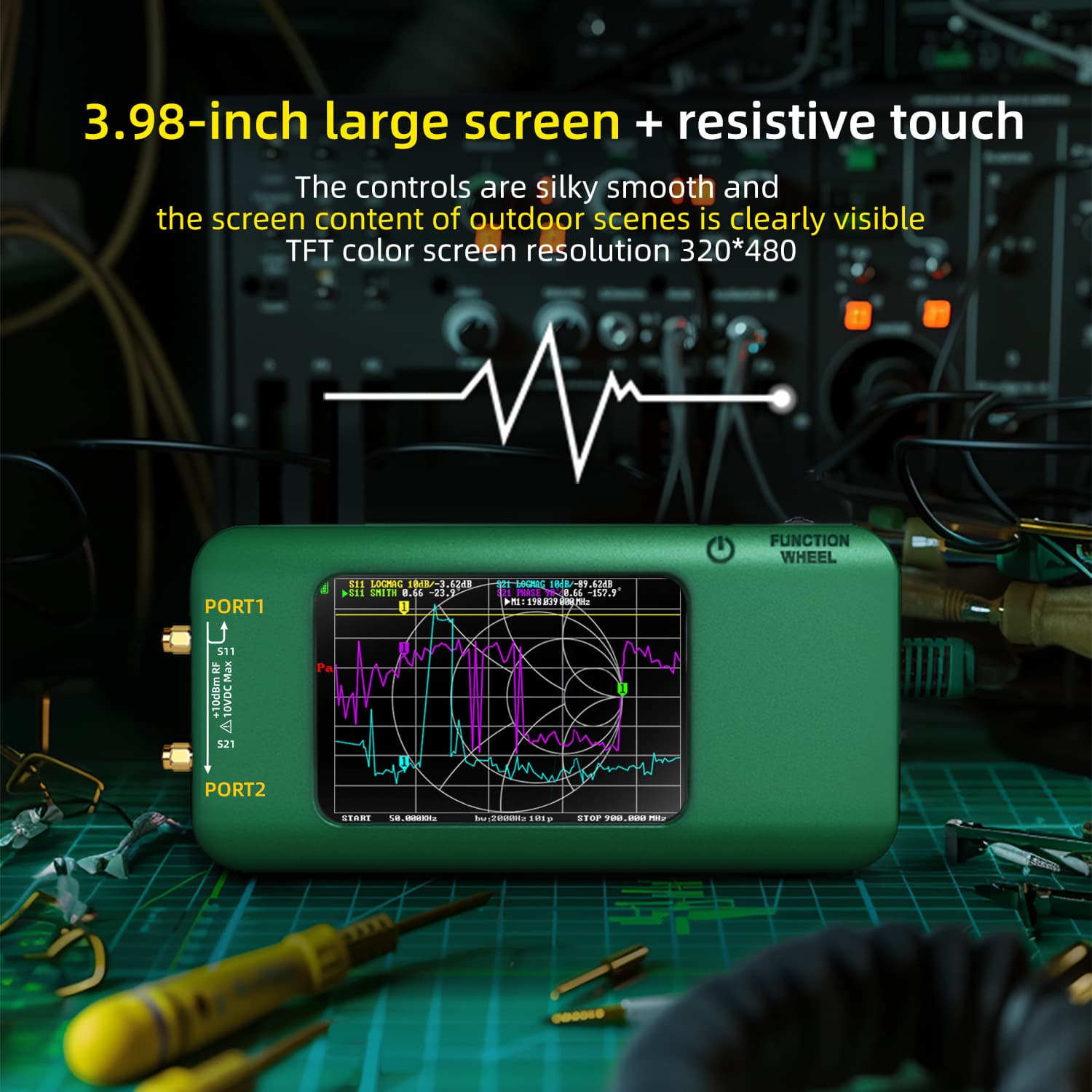 BSIDE P5 Handheld Vector Network Analyzer Color Screen Network Tester Factory Direct