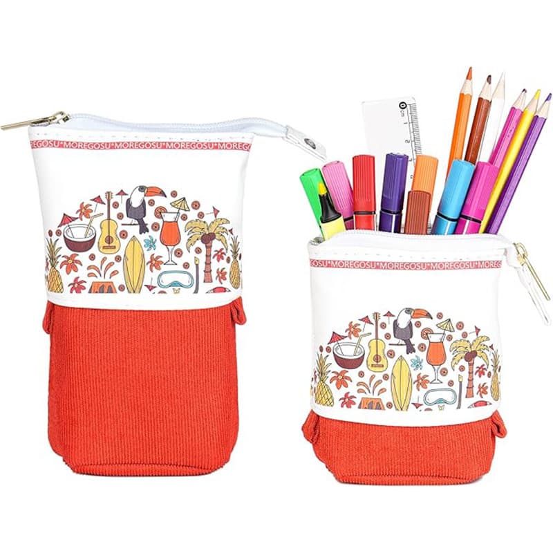 2025 Popular Primary School Student Pencil Case, Cute Retractable Stationery Bag, Small Fresh Female Korean Style Simple Girly Heart Stationery Box