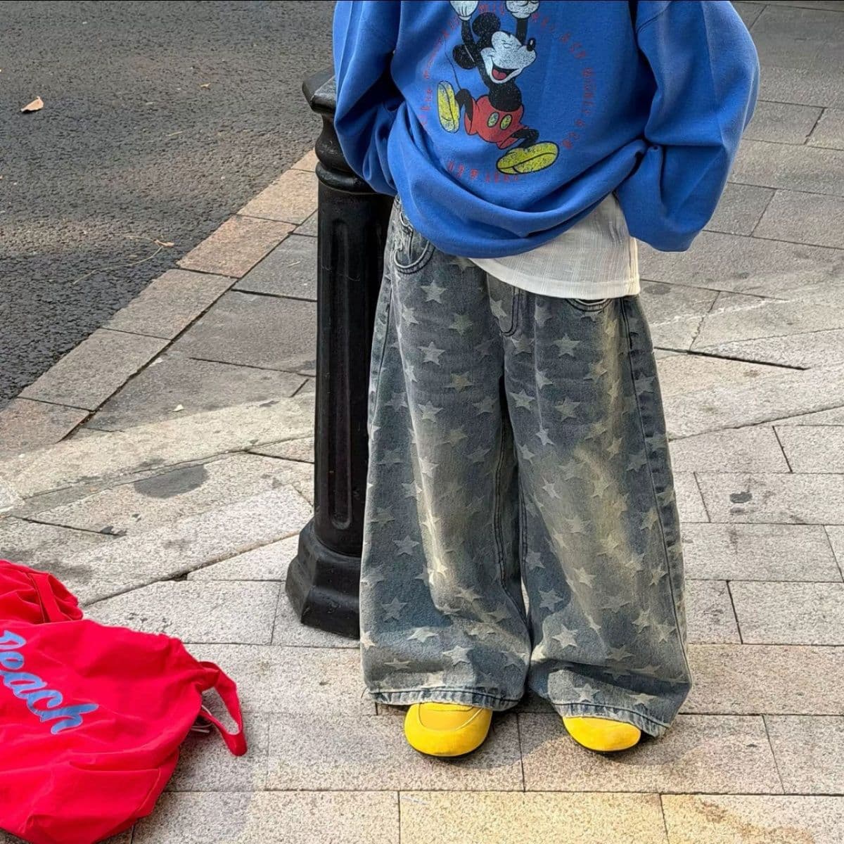 2026 Spring New Children's Designer Ripped Jeans for Boys, Stylish and Cool Washed Denim Long Pants