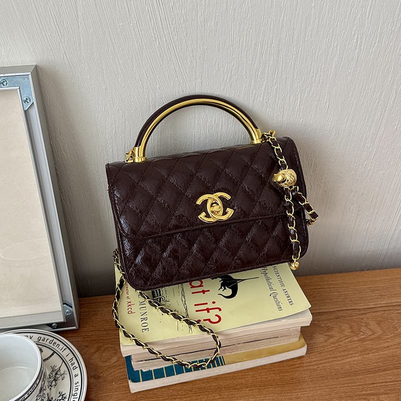 Premium Light Luxury Niche Diamond-Quilted Chain Crossbody Bag Summer 2026 New Fashion Trending Shoulder Bag Handbag