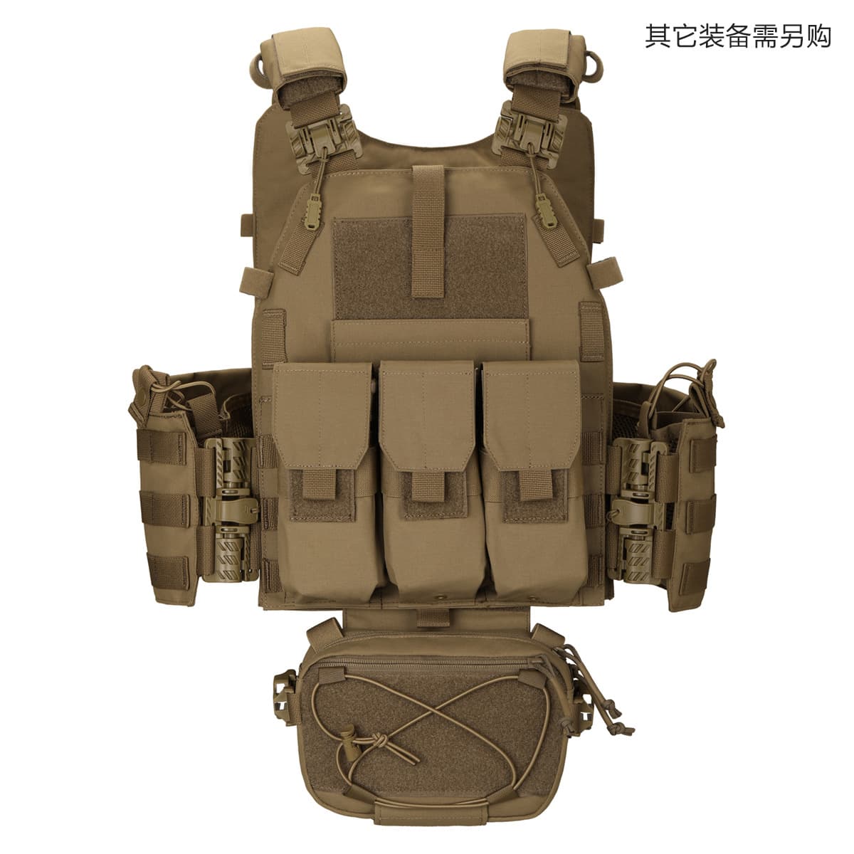 Outdoor Tactical Vest Expansion Lower Abdomen Pouch Large Capacity Portable Quick-Release Camo Drop-Leg Bag