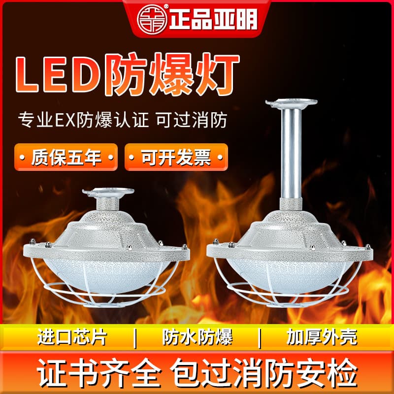 Yaming Explosion-Proof Light, LED Explosion-Proof Lighting 100W for Gas Stations, Chemical Plants, Waterproof and Corrosion-Resistant Floodlight Pendant