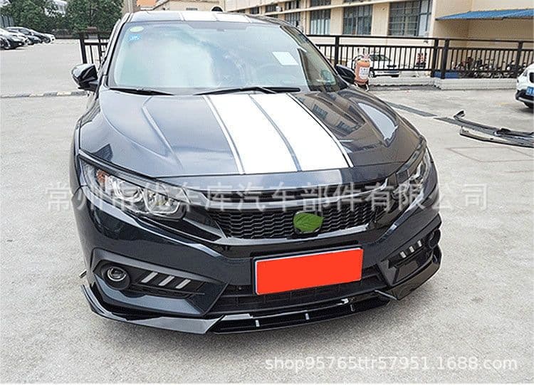 Front Lip Spoiler for 2019-2021 Civic Modification Small Body Kit 10th Gen Civic Front Lip Side Skirt Rear Lip Carbon Fiber