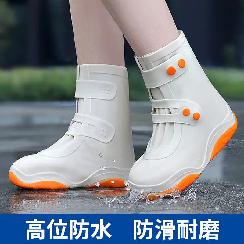 Rain Shoe Covers Thickened Wear-Resistant Waterproof Anti-Slip Rain Boots Men Women Adult Rainy Day Outer Wear Student Silicone Water Shoe Covers