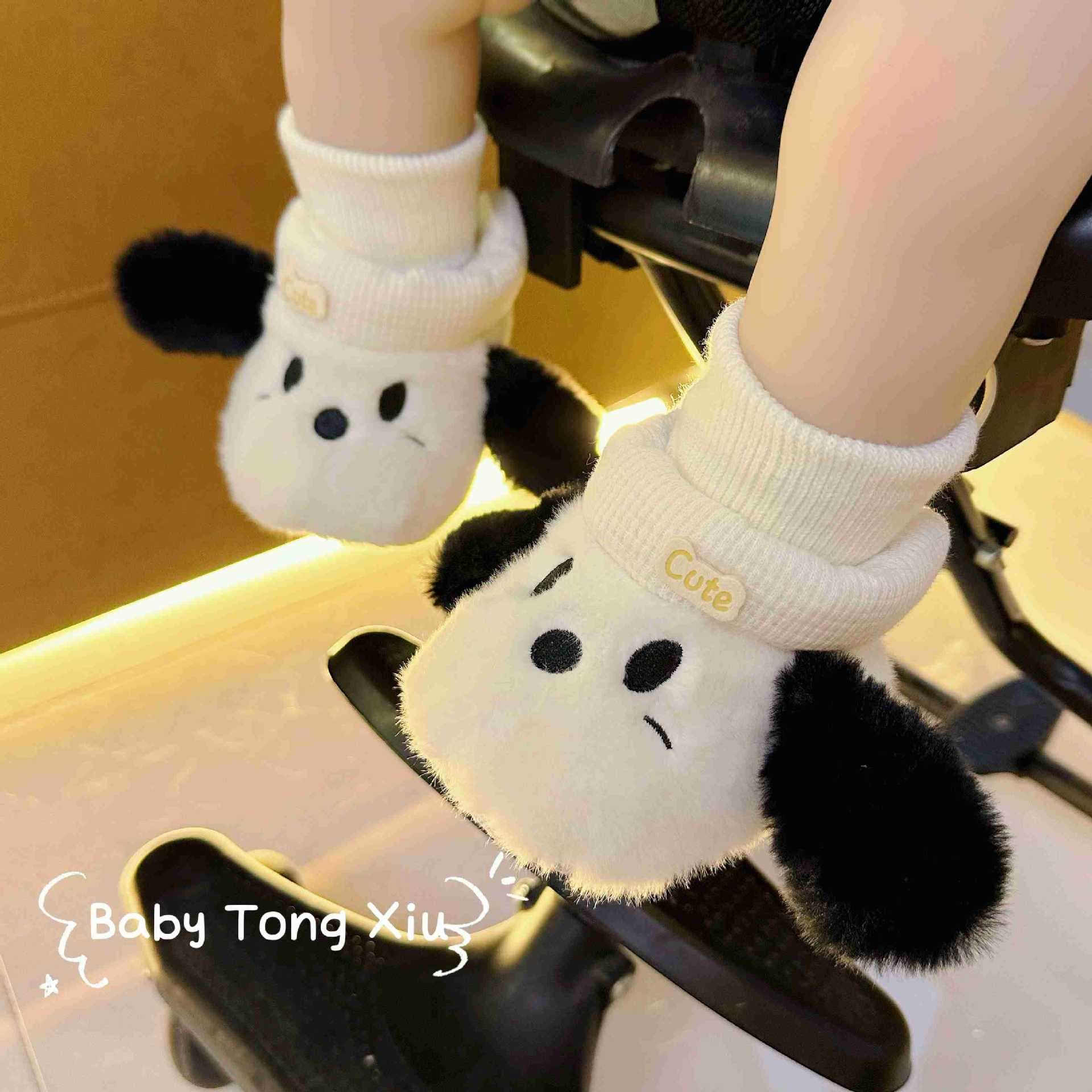 Baby Winter Fleece-Lined Shoes for 0-12 Months, Anti-Slip, Thick Fleece-Lined, Winter Shoes for Boys and Girls