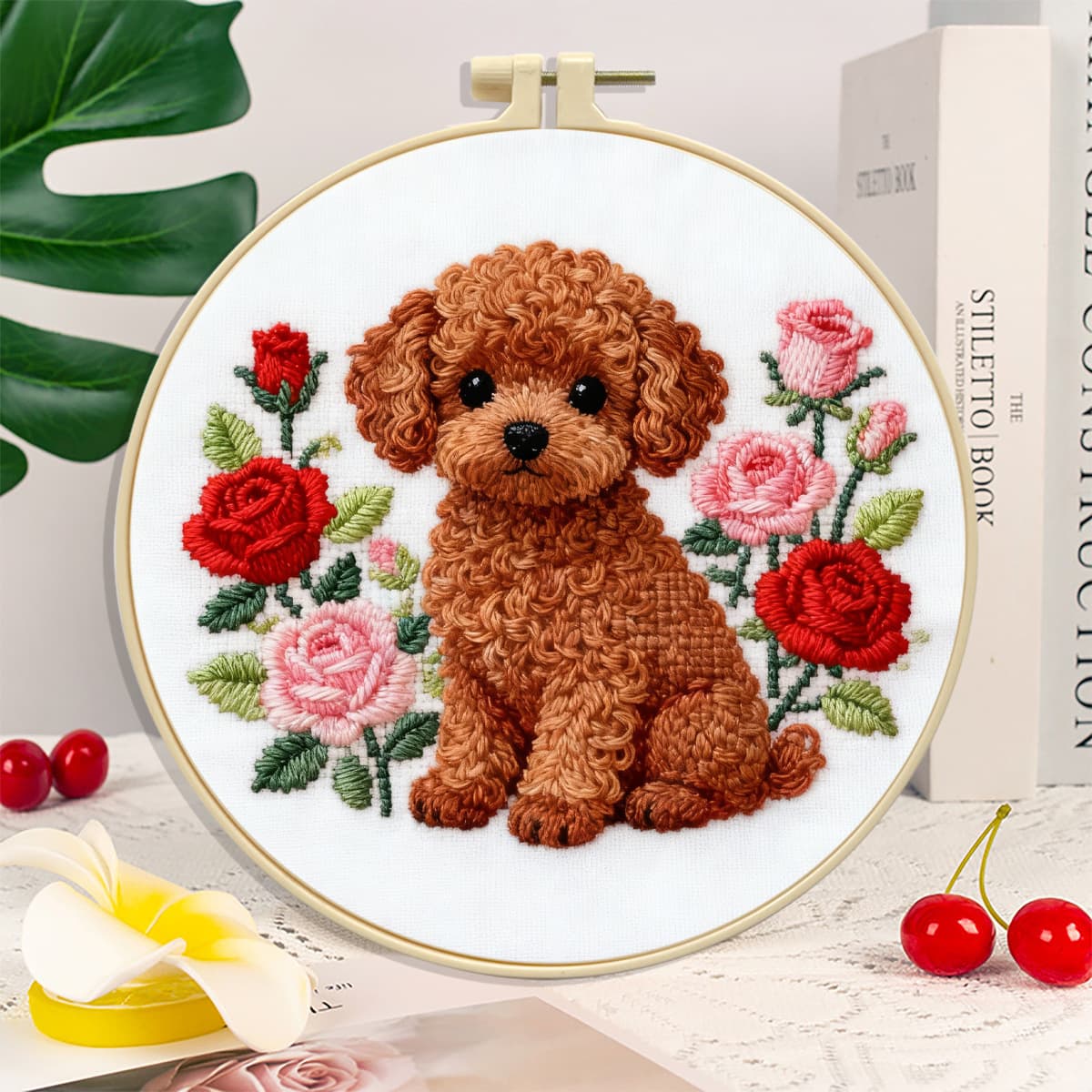 Poodle Cross Stitch Kit DIY Kit Pet Home Decor Cross-Border Exclusive Factory Direct Supply Supports Mixed Wholesale