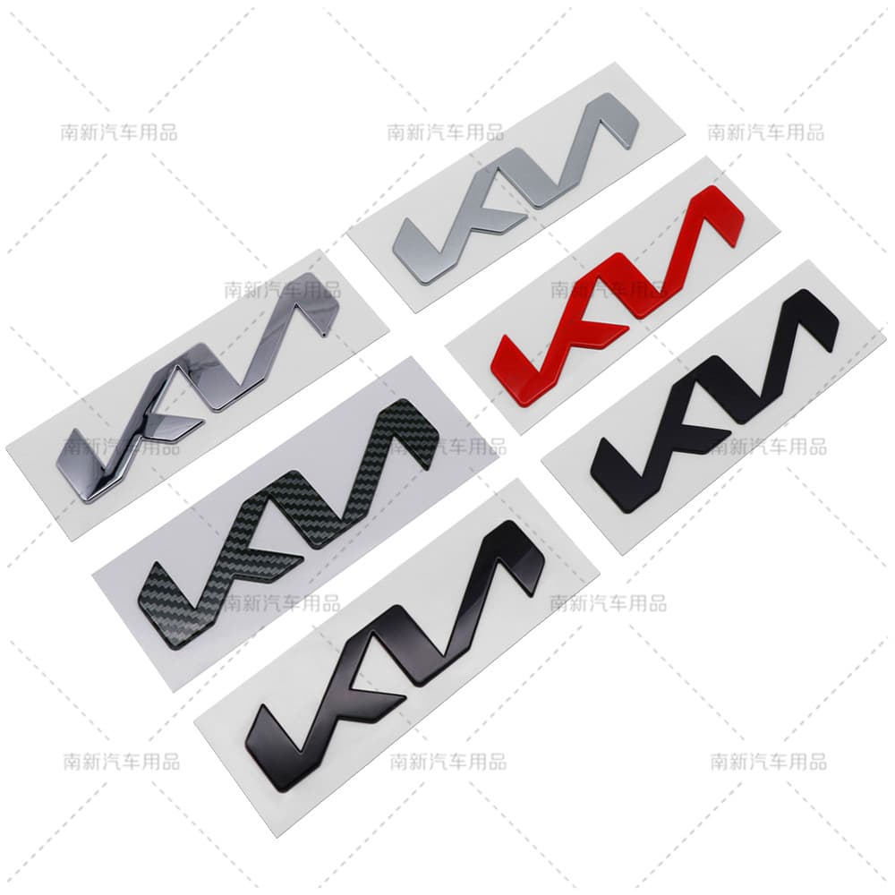 For Kia New Logo Modification KN Front Badge KN Rear Badge English Car Sticker Trunk ABS Badge