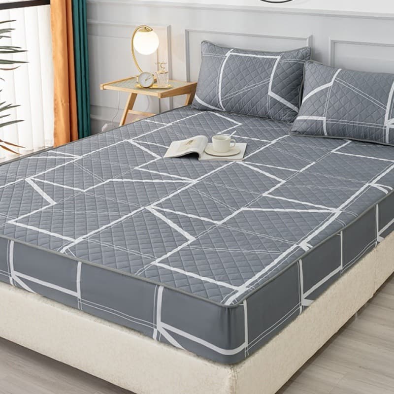 Quilted Fitted Sheet Mattress Protector with Cotton Padding, Thickened, Washable Dust Cover, Factory Direct Free Shipping