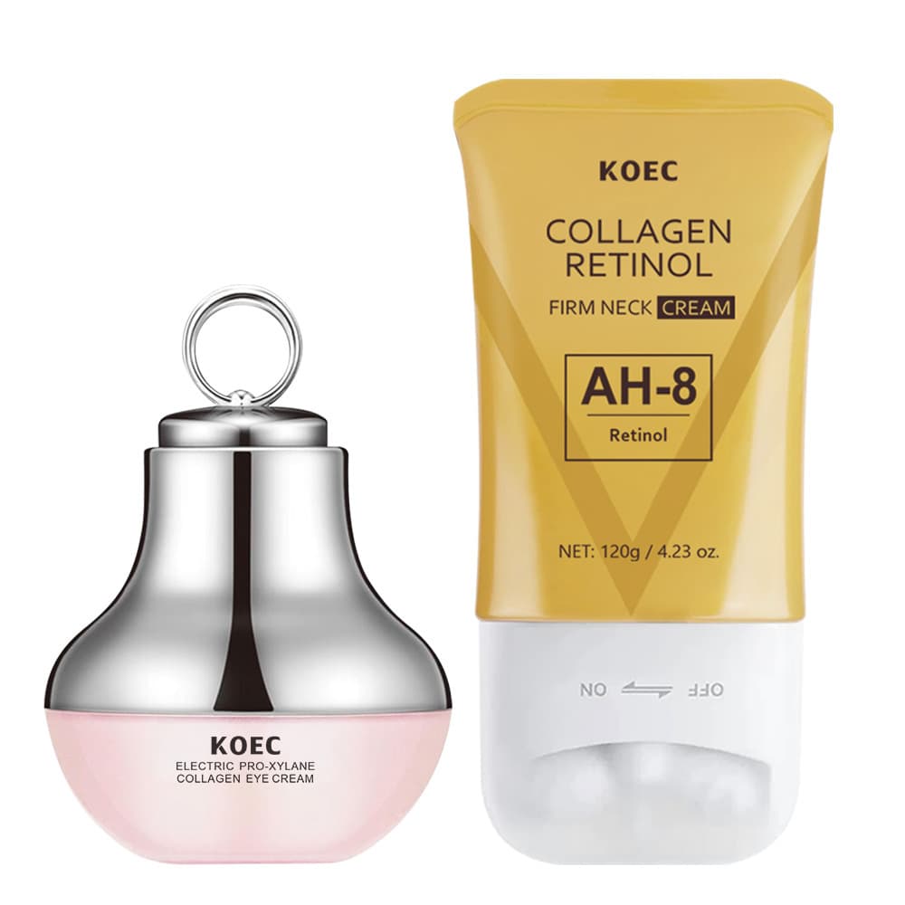 KOEC Collagen Peptide Electric Eye Cream Moisturizing Firming Anti-Wrinkle Massage Eye Serum Cross-border TikTok Hot Selling