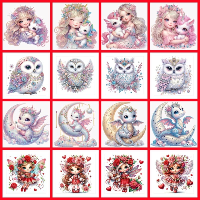 Foreign trade 5D special-shaped diamond painting unicorn cartoon series DIY handmade diamond painting one piece drop shipping factory direct sales