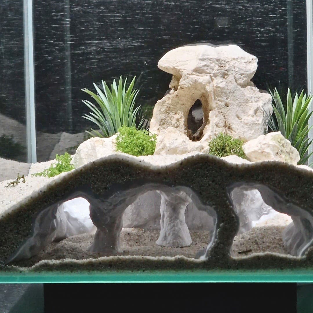 Aquarium Decoration Natural Simulation Cave for Fish and Shrimp Hiding, Breeding Cave for Alien Fish, Aquarium Hiding House