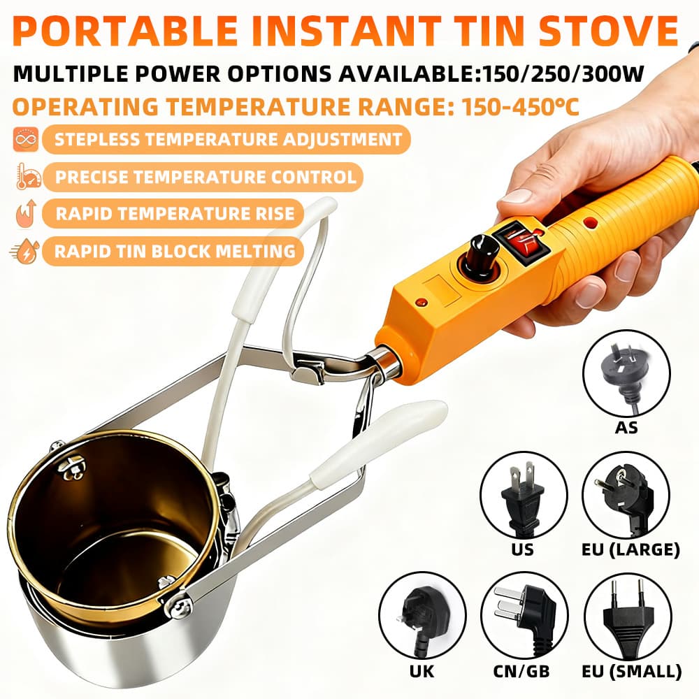 Cross-Border Exclusive Xinghua Brand Portable Tin Pot Adjustable Temperature Dip Soldering Furnace Glue Melting Pot Factory Handheld Tin Furnace