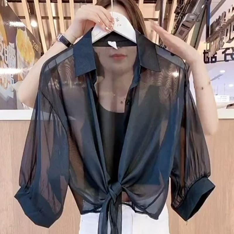 Summer Short Shawl for Women, Pair with Camisole Dress, Chiffon Top, Short Sun Protection Cardigan, Thin Jacket