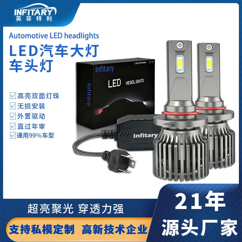 Cross-border exclusive ultra-bright LED car light H4 LED headlight with high/low beam integrated, automotive LED headlight for modification