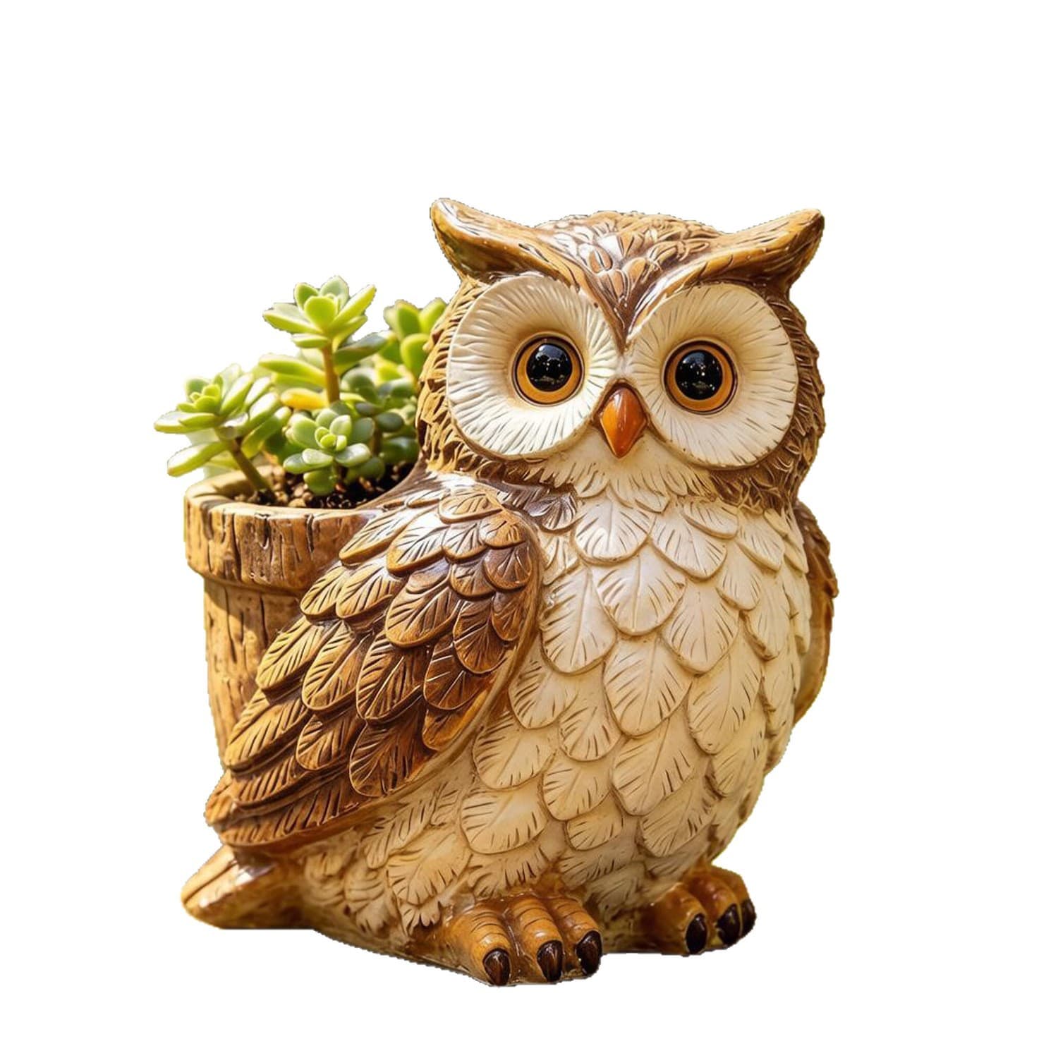 Factory Original Best-Selling Craft Statue, Owl Flower Pot Resin Ornament for Garden, Courtyard, Balcony, and Outdoor Decoration