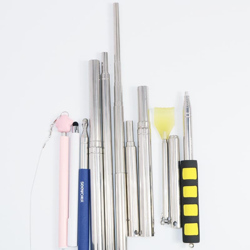 Retractable Guide Flagpole, Teaching Pointer, Selfie Stick, Various Antennas, Stainless Steel Tube for Classroom Demos