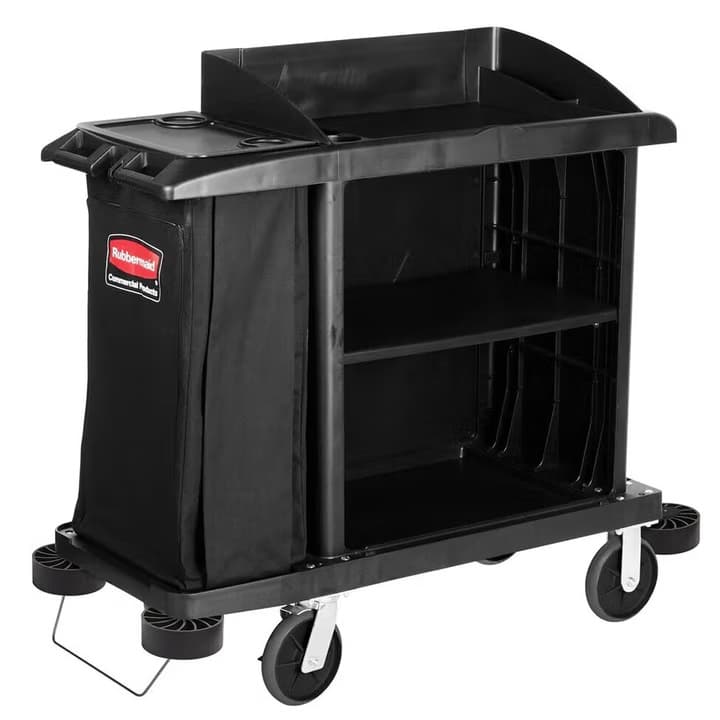 Rubbermaid Commercial Products Compact Room Service Cart Set, Hotel Large Room Service Cart Linen