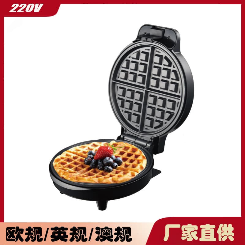Cross-Border Hot-Selling Household Multifunctional Electric Double-Sided Heating Waffle Maker, Electric Pancake Maker, Breakfast Machine, Direct Supply from the Manufacturer